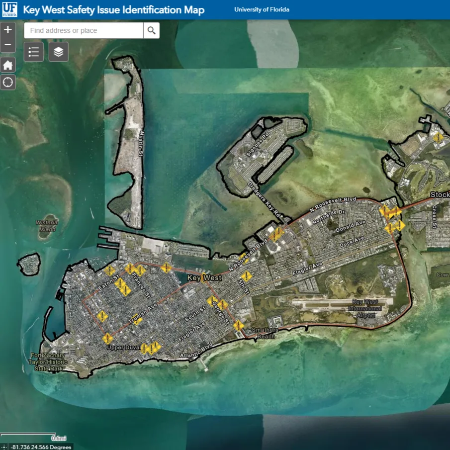 Key West Map links to interactive map